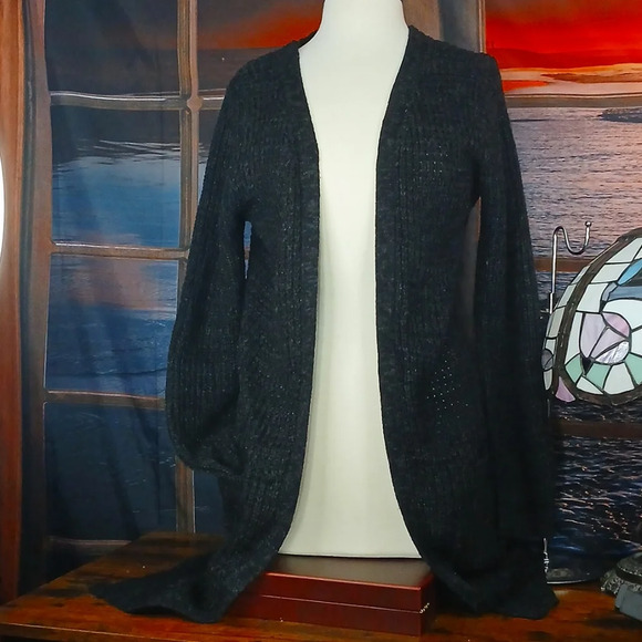 AMBIANCE APPAREL SIZE MED LONG DUSTER SWEATER - Picture 1 of 11